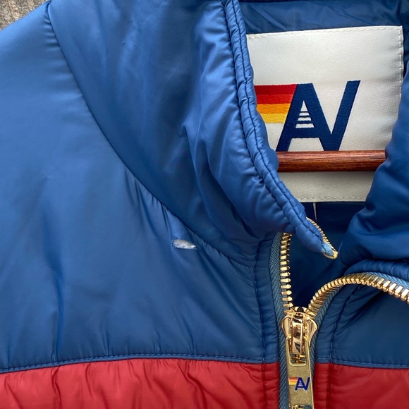 Aviator Nation 4-Stripe Cobalt Puffer Jacket - Picture 4 of 6